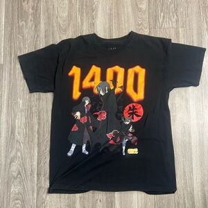 1400 Viz Naruto Shippuden Itachi Uchiha Black T-Shirt Size Medium Short Sleeve